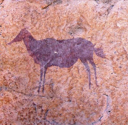 Bushman rock painting, Namibia